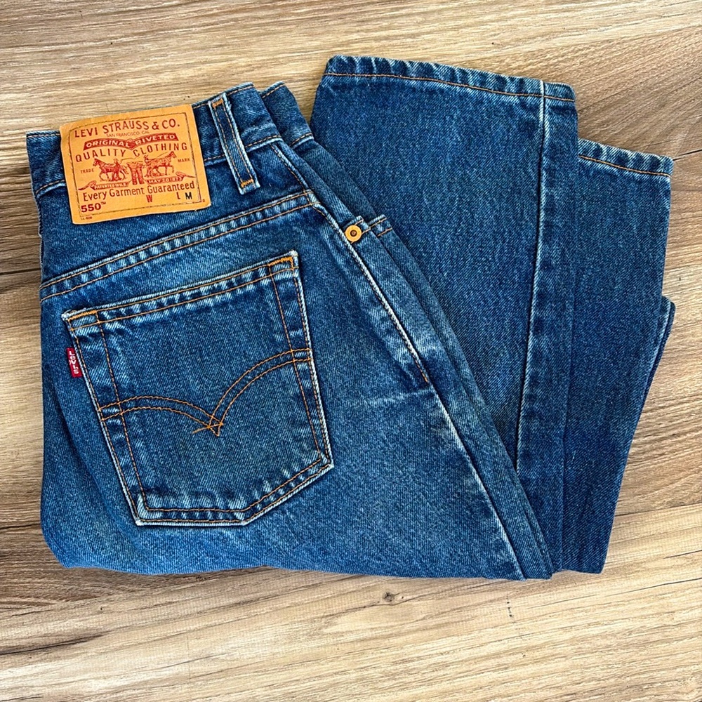 Vintage Levi Strauss Denim Jean 550 Red Tag Original Riveted size 4 Levis women
